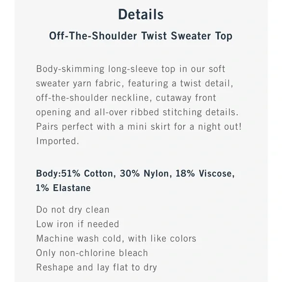 Abercrombie & Fitch Off-Shoulder Twist Sweater, tan, medium - Picture 8 of 8